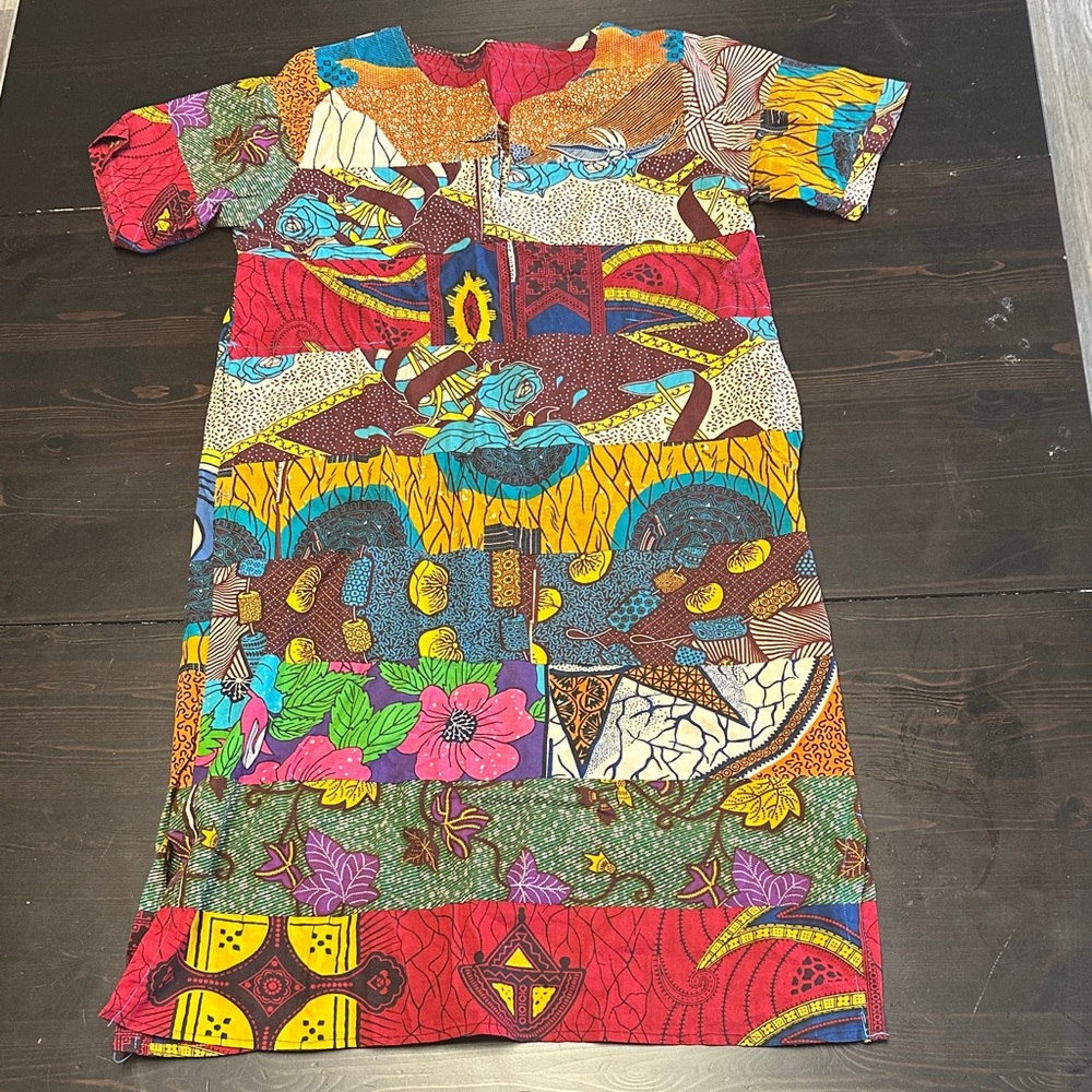 Colorful Patchwork Midi Dress - Picture 2 of 2
